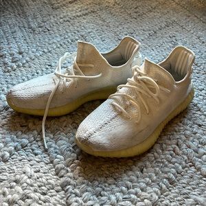 White Yeezy Adidas sneakers size 12